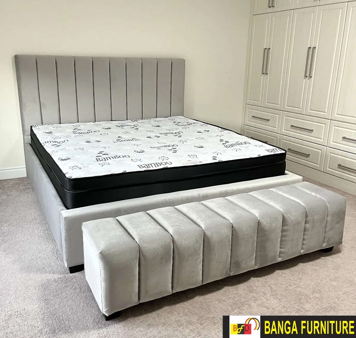Madison upholstered bed frame — photo 3