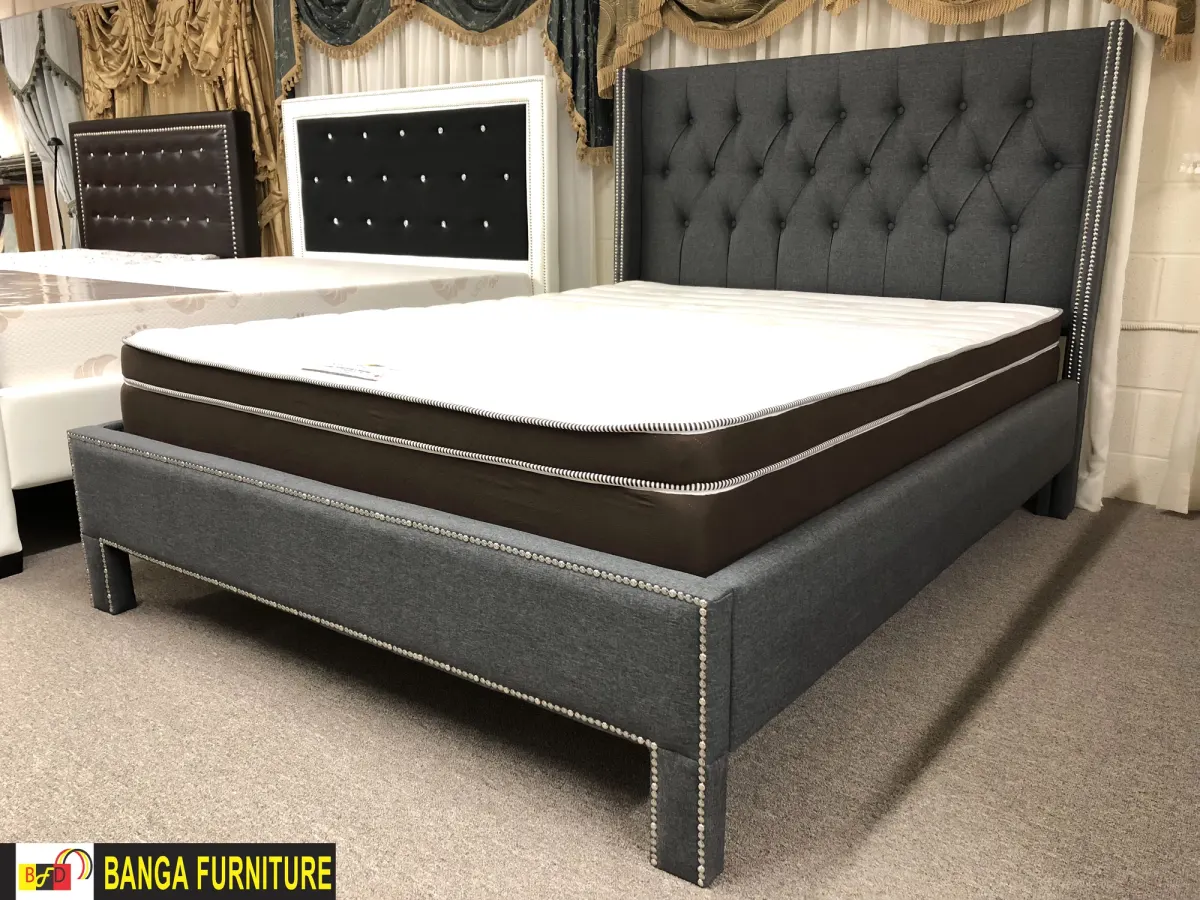 Elegance upholstered bed frame — photo 1