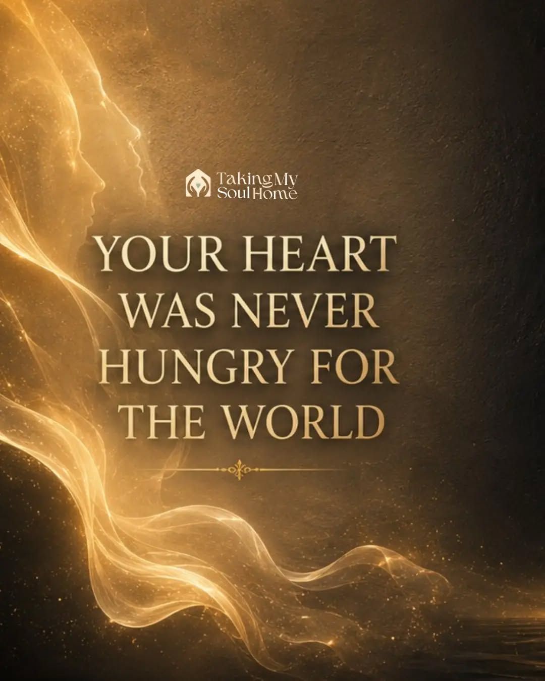 The soul does not deny that you were searching.