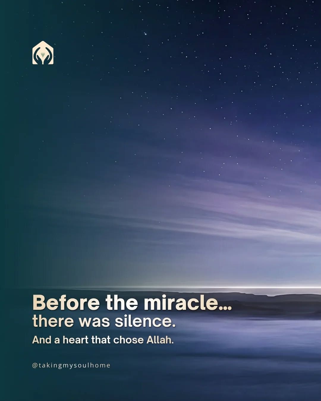 Not every miracle begins with light.
