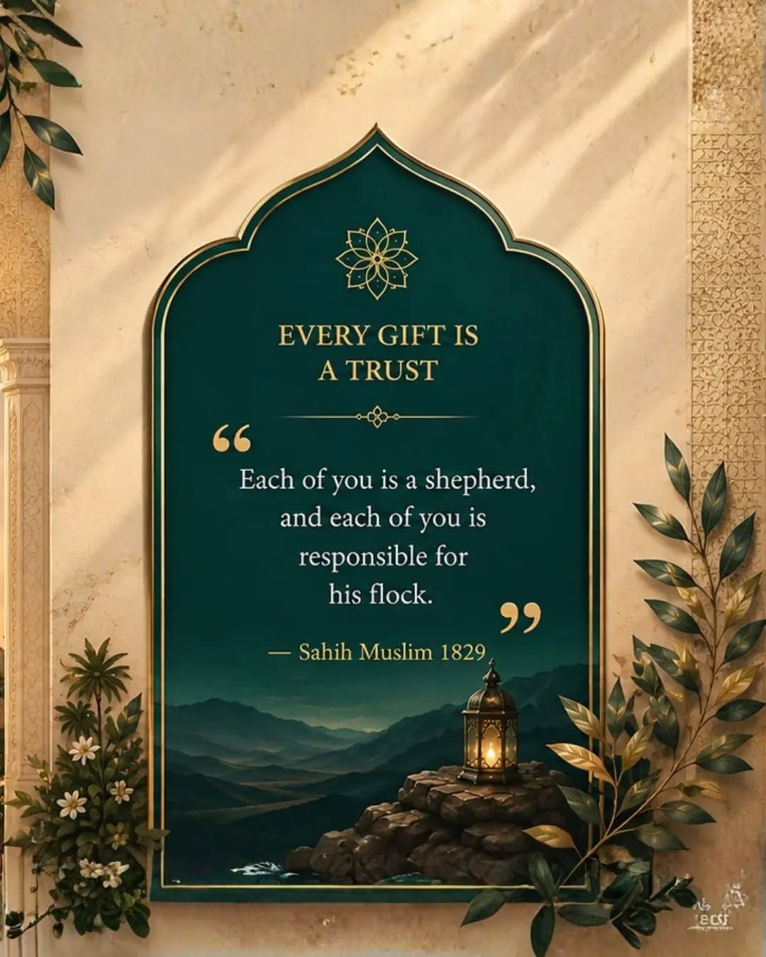 What Allah places in your hands is never merely yours.