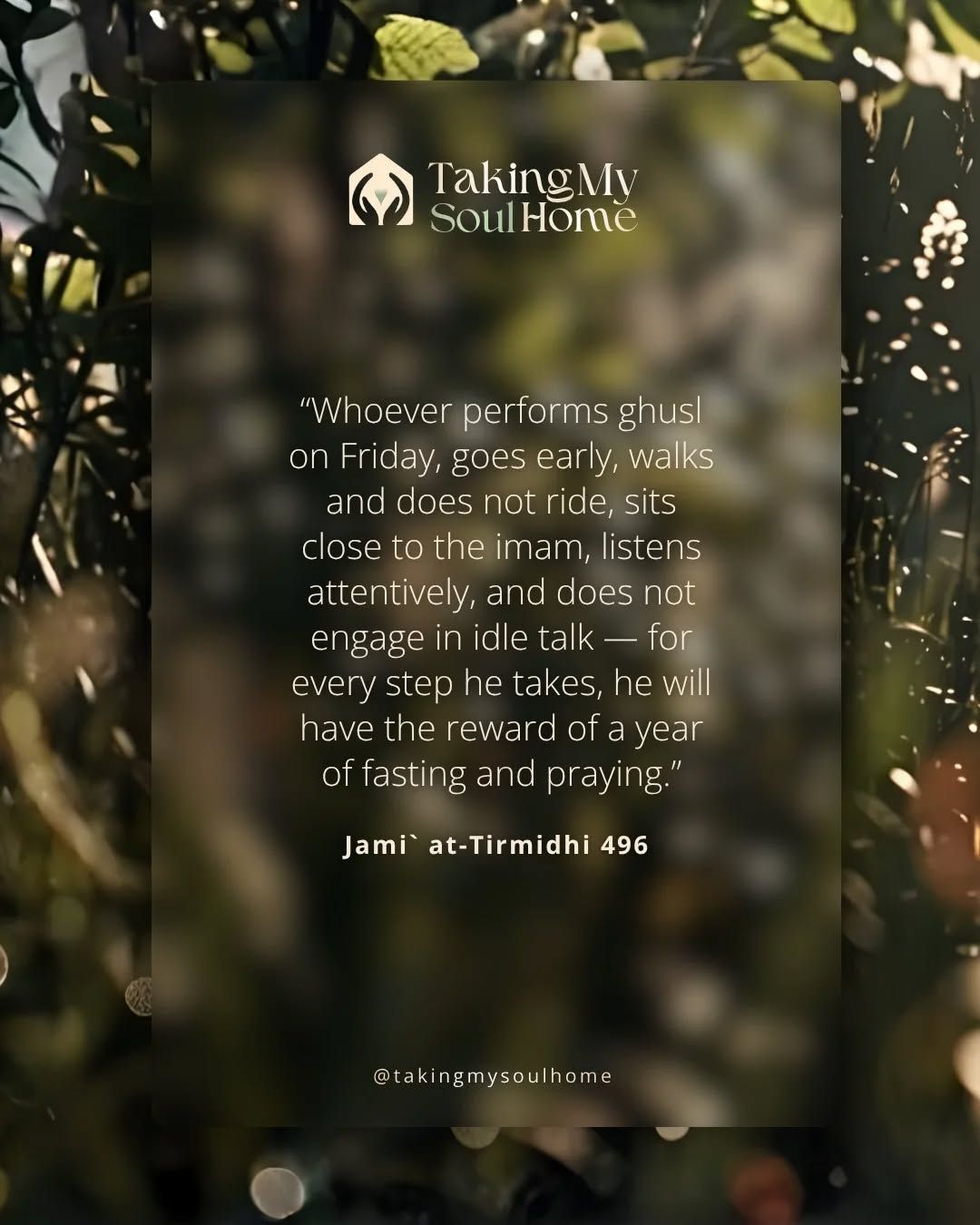 Every step you take toward Jumu‘ah…