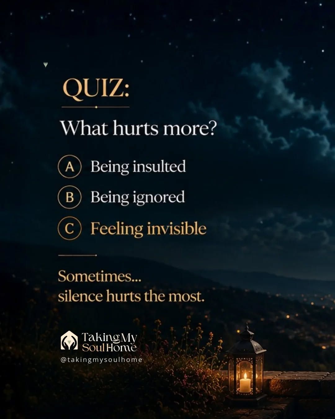 Some pain is loud.