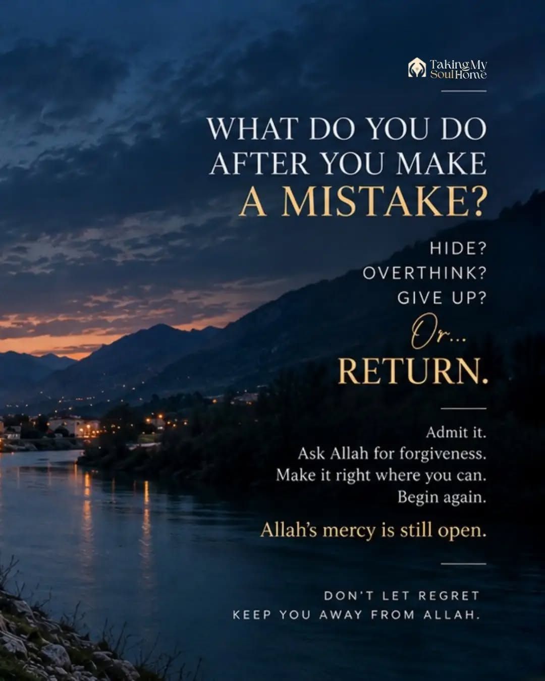 What do you do after you make a mistake?