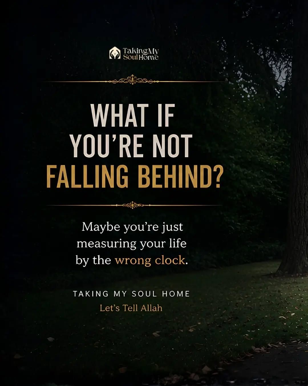 What if you're not actually falling behind?
