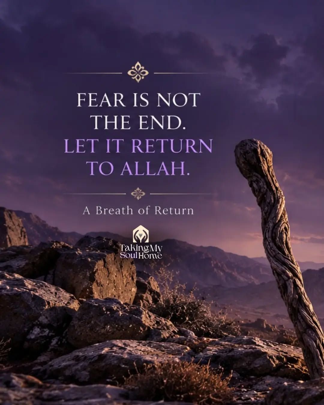 Fear can rise suddenly.