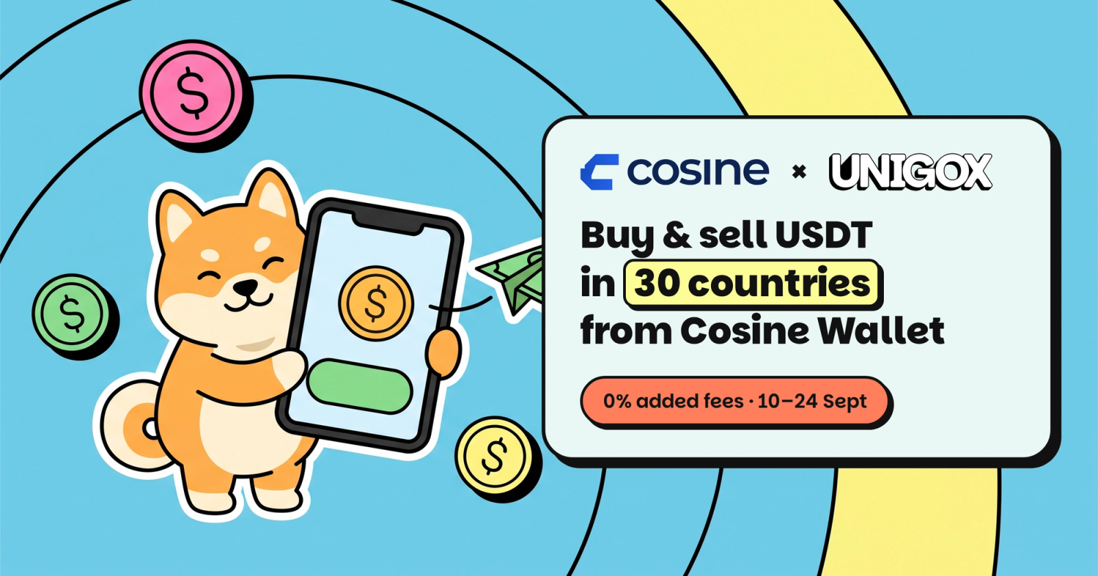 Cosine Wallet Integrates Unigox: Buy & Sell USDT In 30 Countries