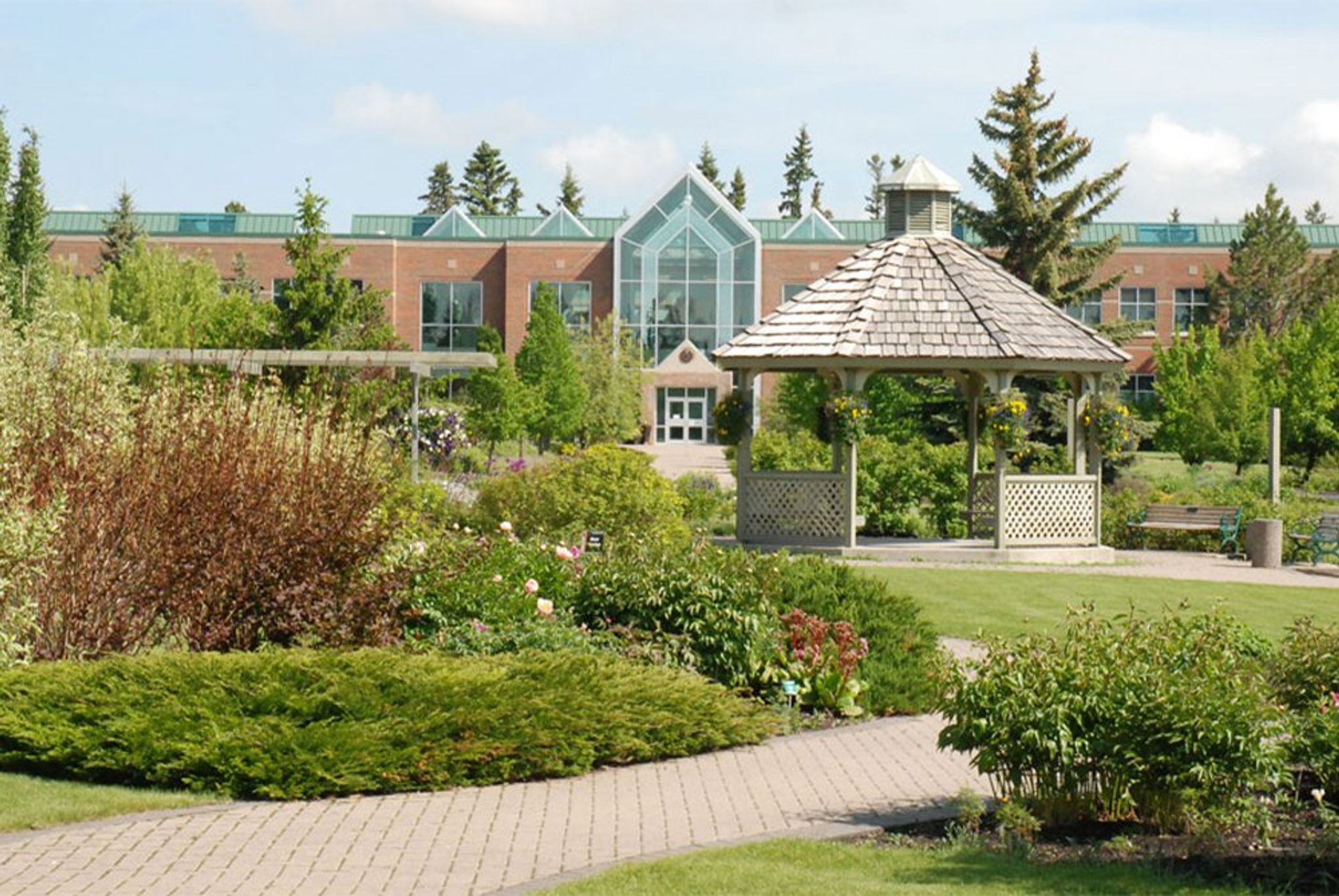 Summer on the grounds of the Olds College grounds