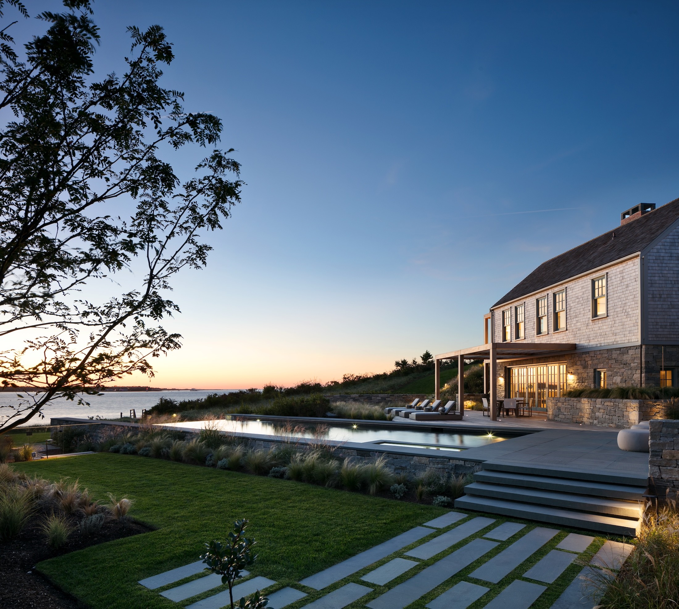 Miroslava-Land-and-Design-Nantucket-Landscape-Architecture-North-Side-Sunset-Poolside-Elegance