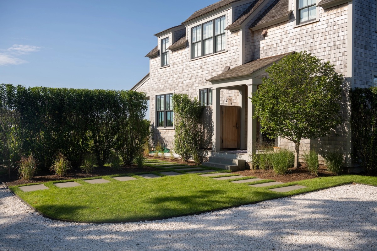 Miroslava Land and Design Nantucket Landscape Architecture Polpis Elegant Home With Lush Garden