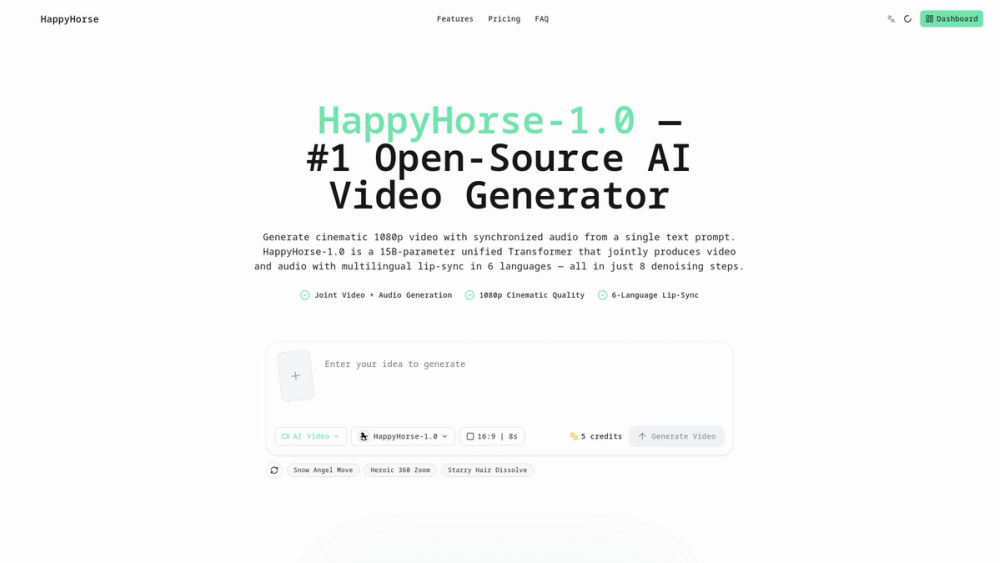 image of HappyHorse 1.0 image of HappyHorse 1.0