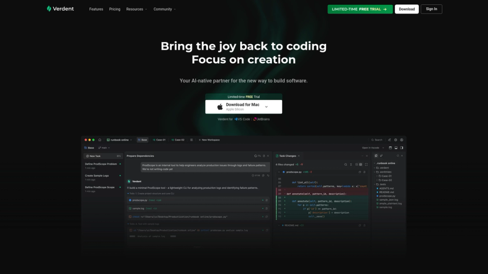 image of Verdent AI image of Verdent AI
