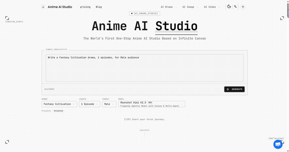 image of Anime AI Studio