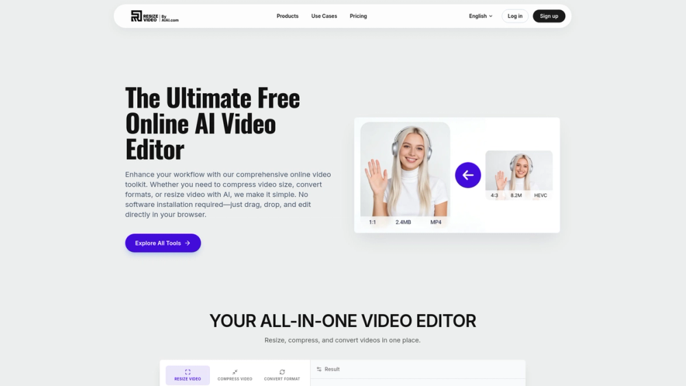 image of AI Resize Video