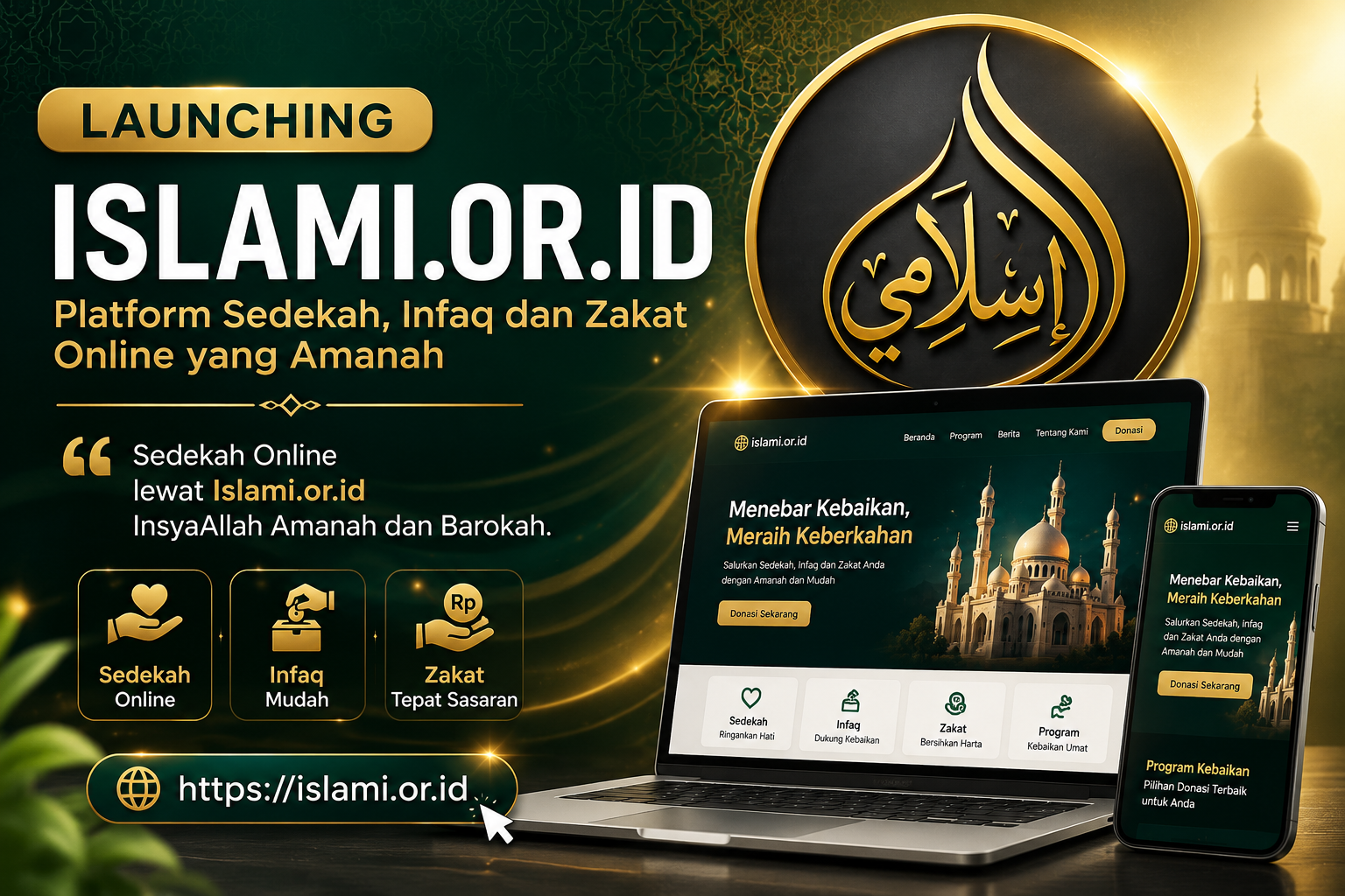 Launching Islami.or.id, Platform Sedekah, Infaq, dan Zakat Online yang Amanah