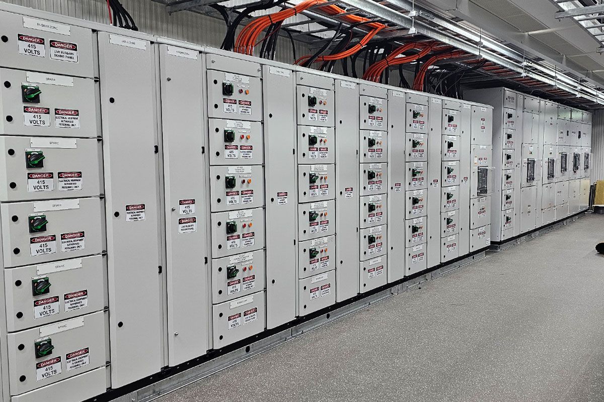 Metroid control switchboard installed at a municipal water facility