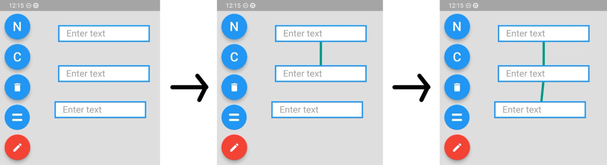 Quick Connect allows holding C and swiping to connect nodes