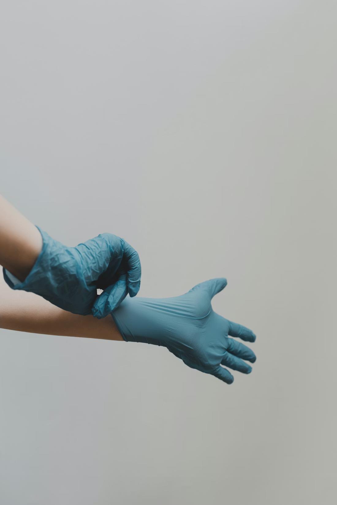 Cleaning specialist disinfecting aged care facility surfaces with eco-friendly products