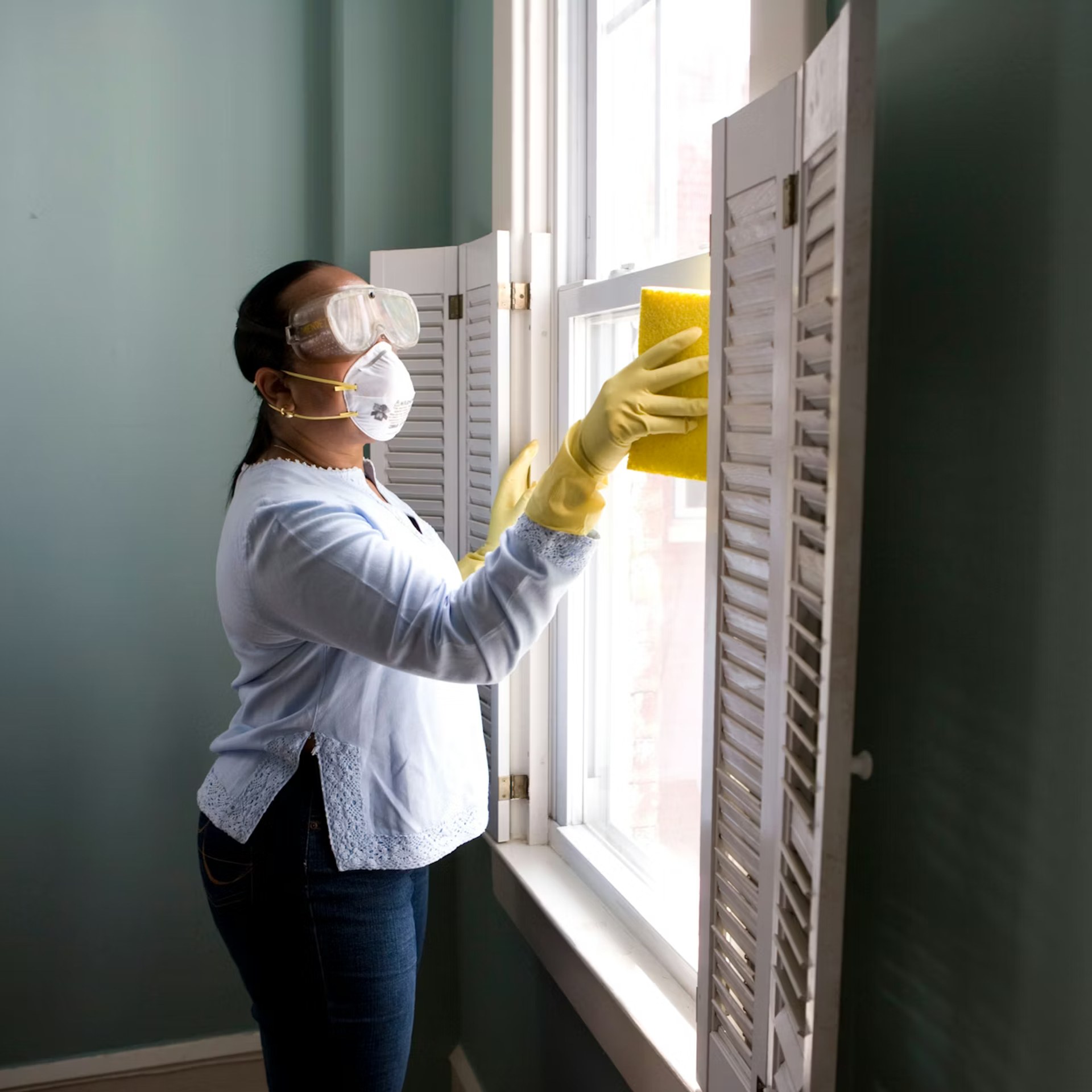 Professional Adelaide cleaner at work in office