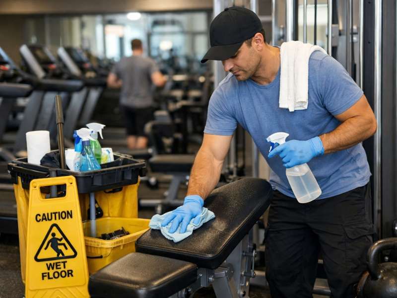 Fitness centre cardio equipment area