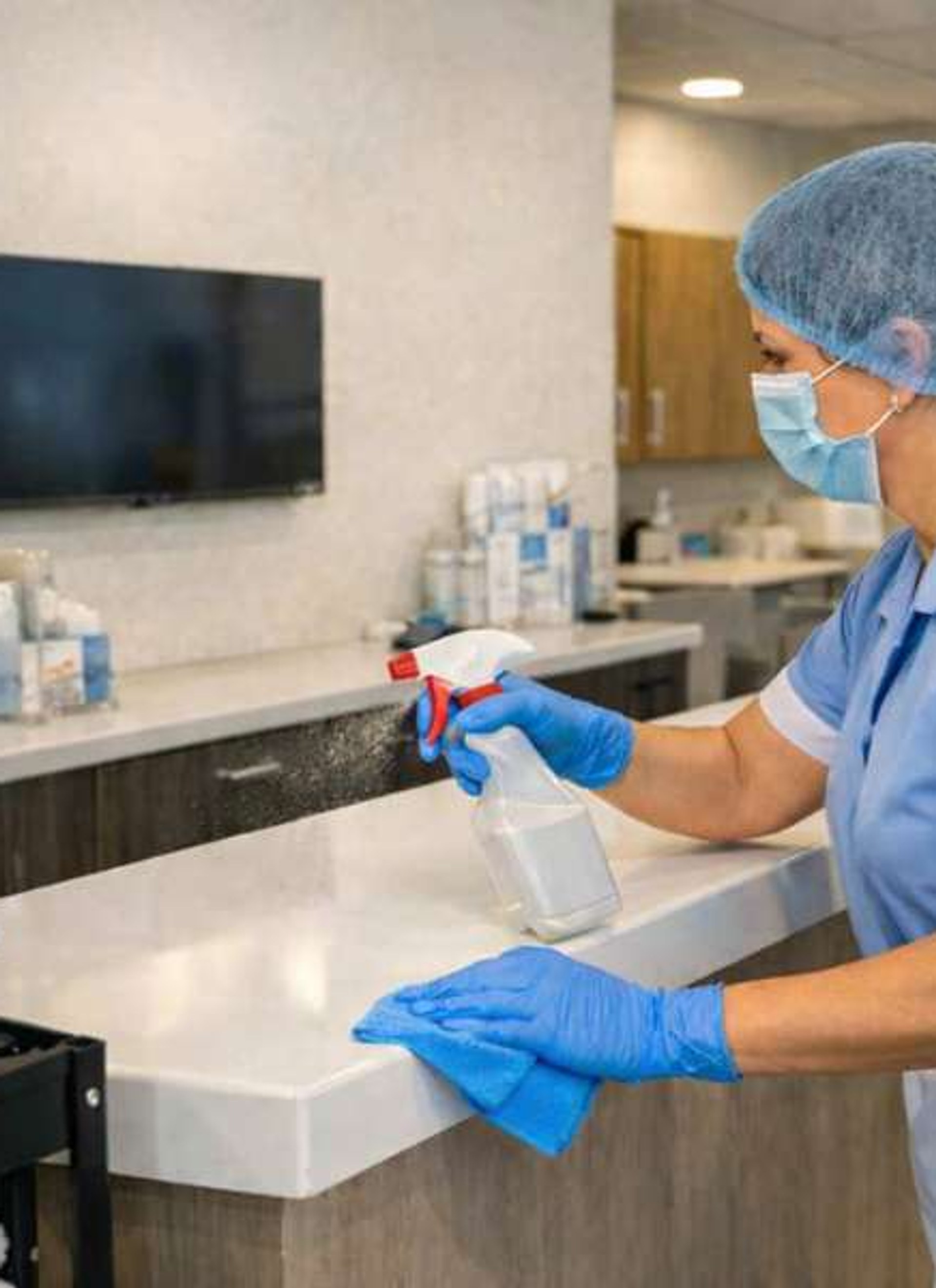 Spotless medical reception and waiting area