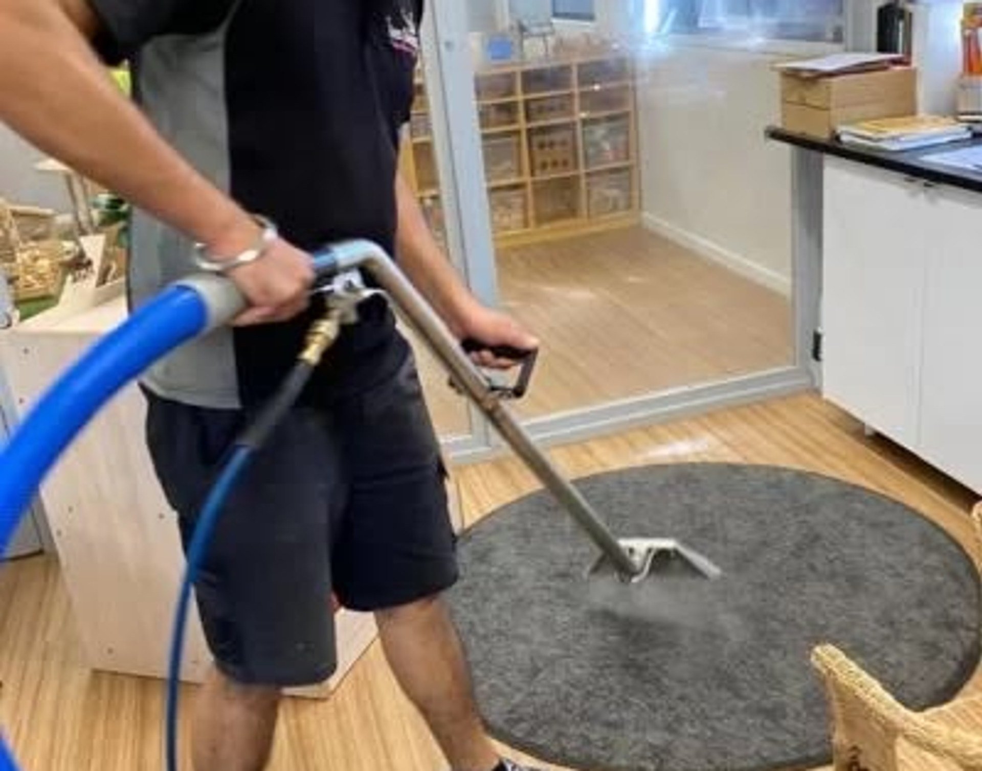 Carpet cleaning in a childcare centre