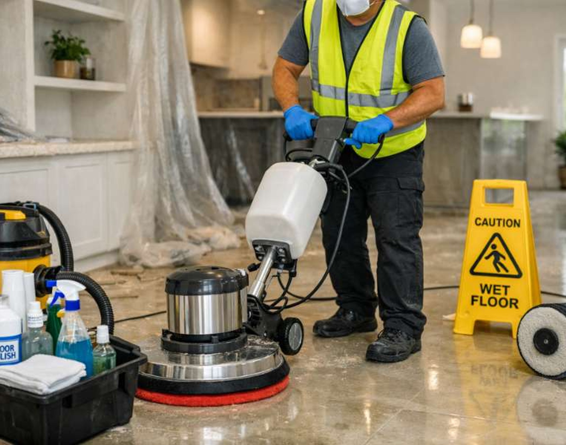 Commercial exterior after a builders clean