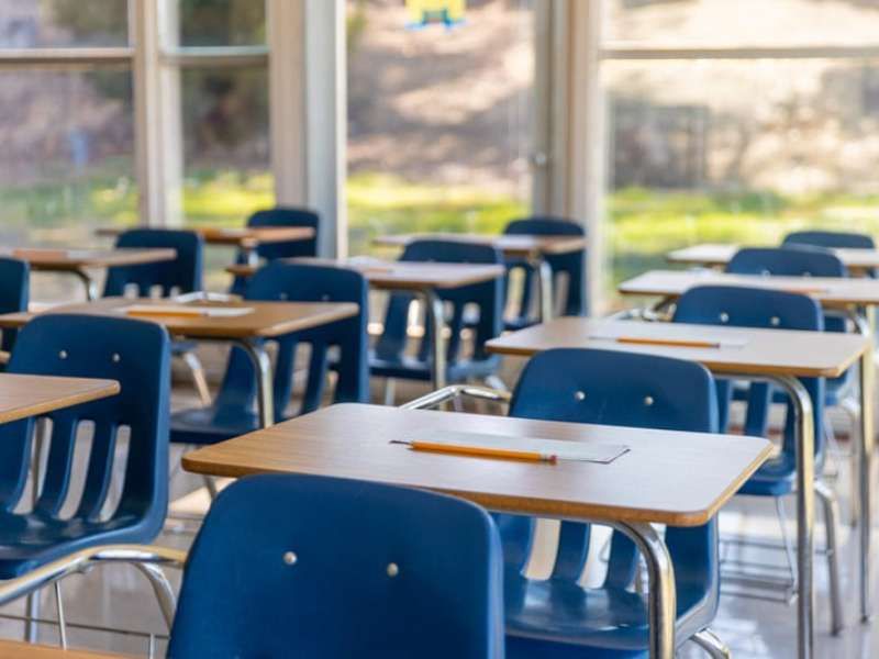 School campus corridors and common areas clean