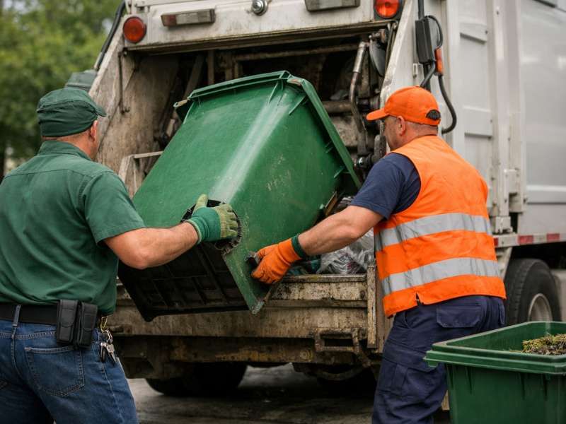 Professional facilities cleaning team servicing an Australian commercial property