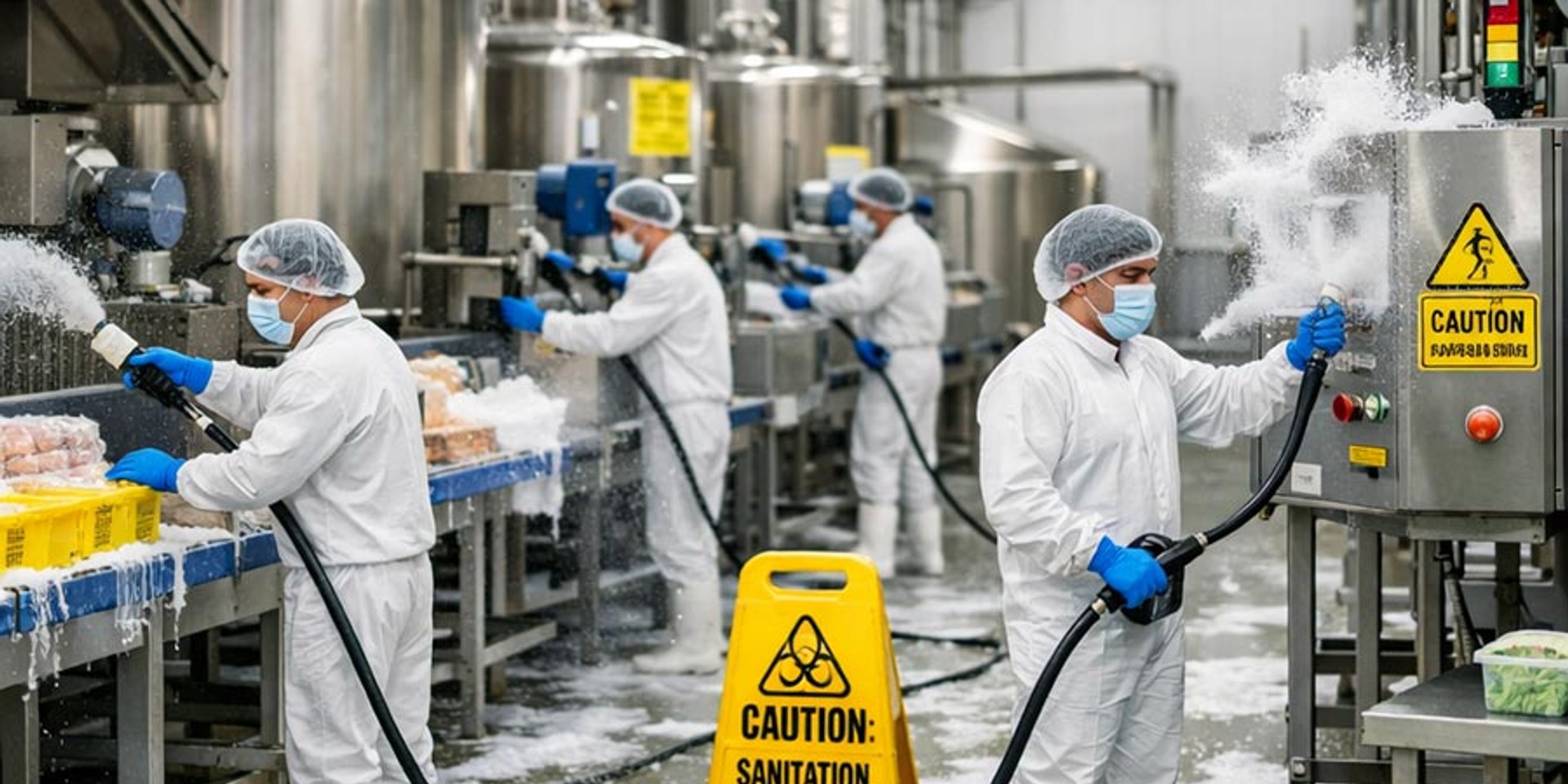 Modern food processing facility ready for production with sterile environment