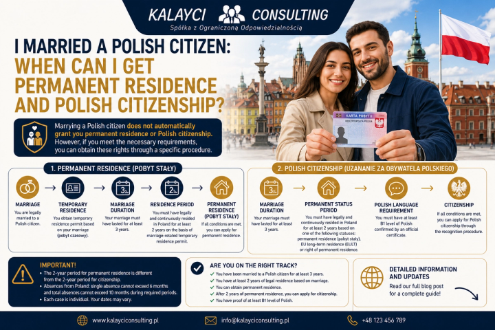 I’ve Married a Polish National: When Can I Obtain Permanent Residence and Polish Citizenship?