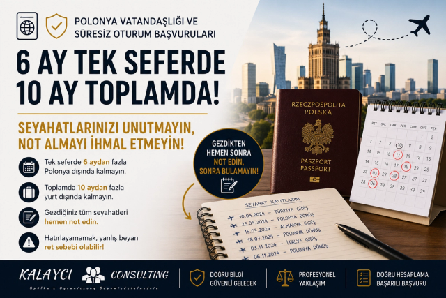 Polonya Vatandaşlığı ve Süresiz Oturum Başvurularında En Çok Unutulan Konu: Yurt Dışı Çıkışlarınız