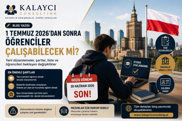 1 Temmuz 2026’dan Sonra Öğrenciler Çalışabilecek Mi? Polonya’daki Yeni Kurallar Açıklandı !
