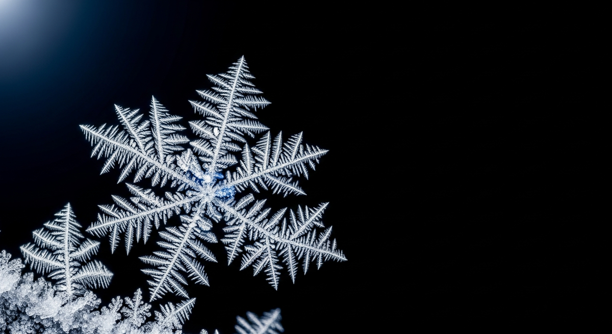 Frost-crystal lattice radiating from a central node — orchestration patterns in a multi-agent system