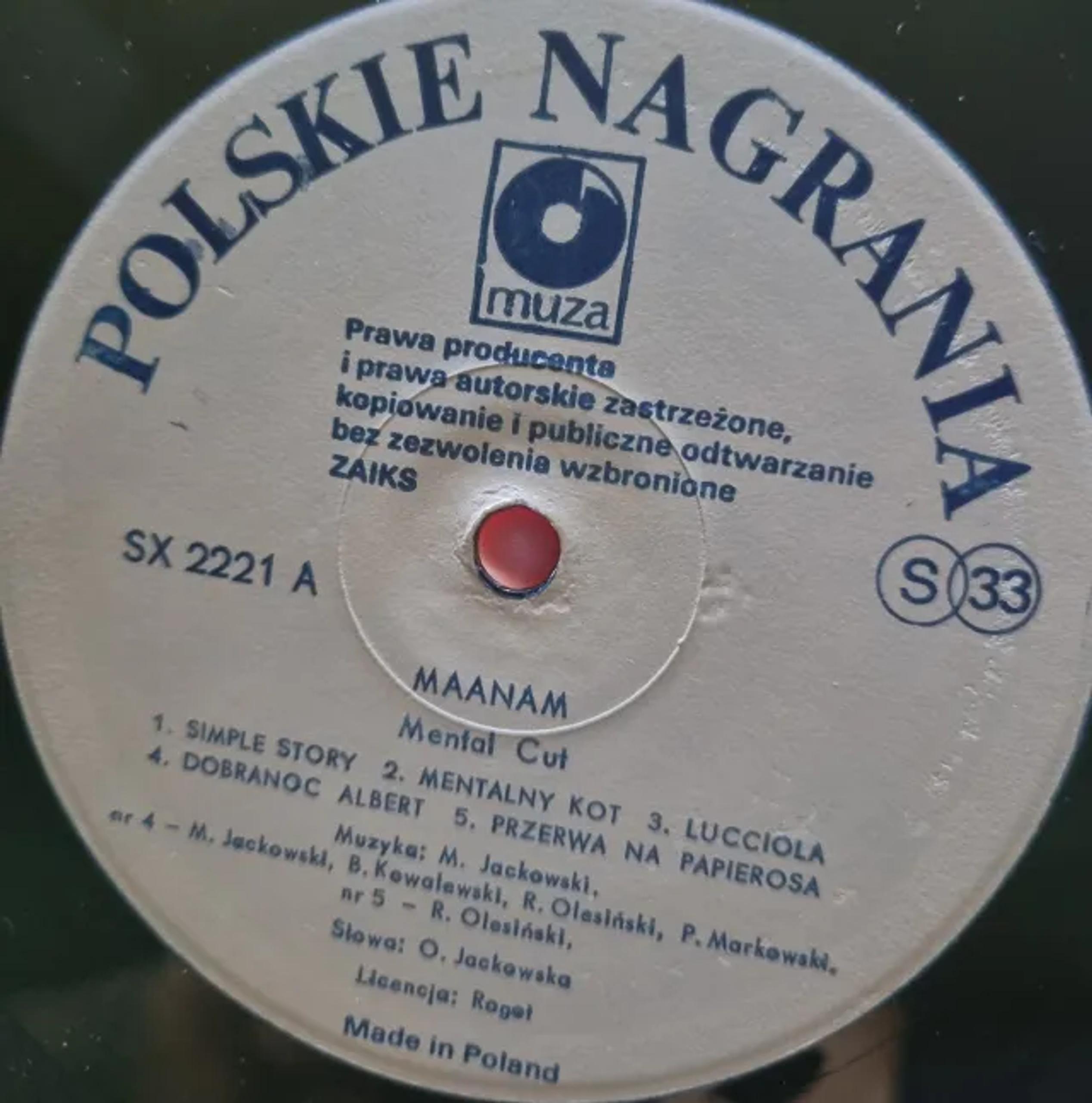 maanam mental cut winyl