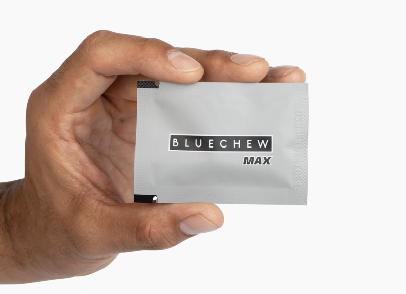 BlueChew MAX contains 9 mg of Tadalafil for up to 36 hours of erection enhancement.