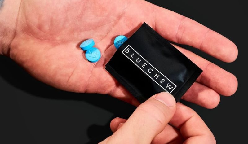 Sildenafil packet open in hand