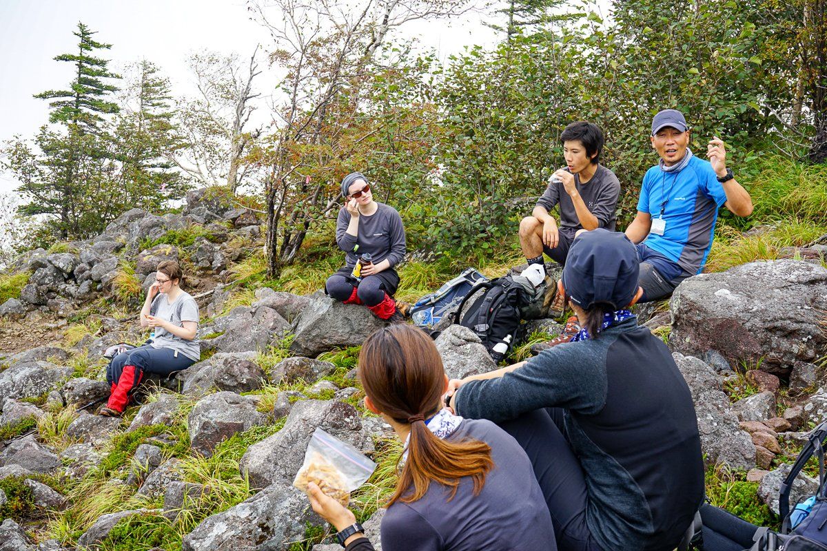 Resting just below the summit, looking for northern pika to turn up from the gaps in the rocks