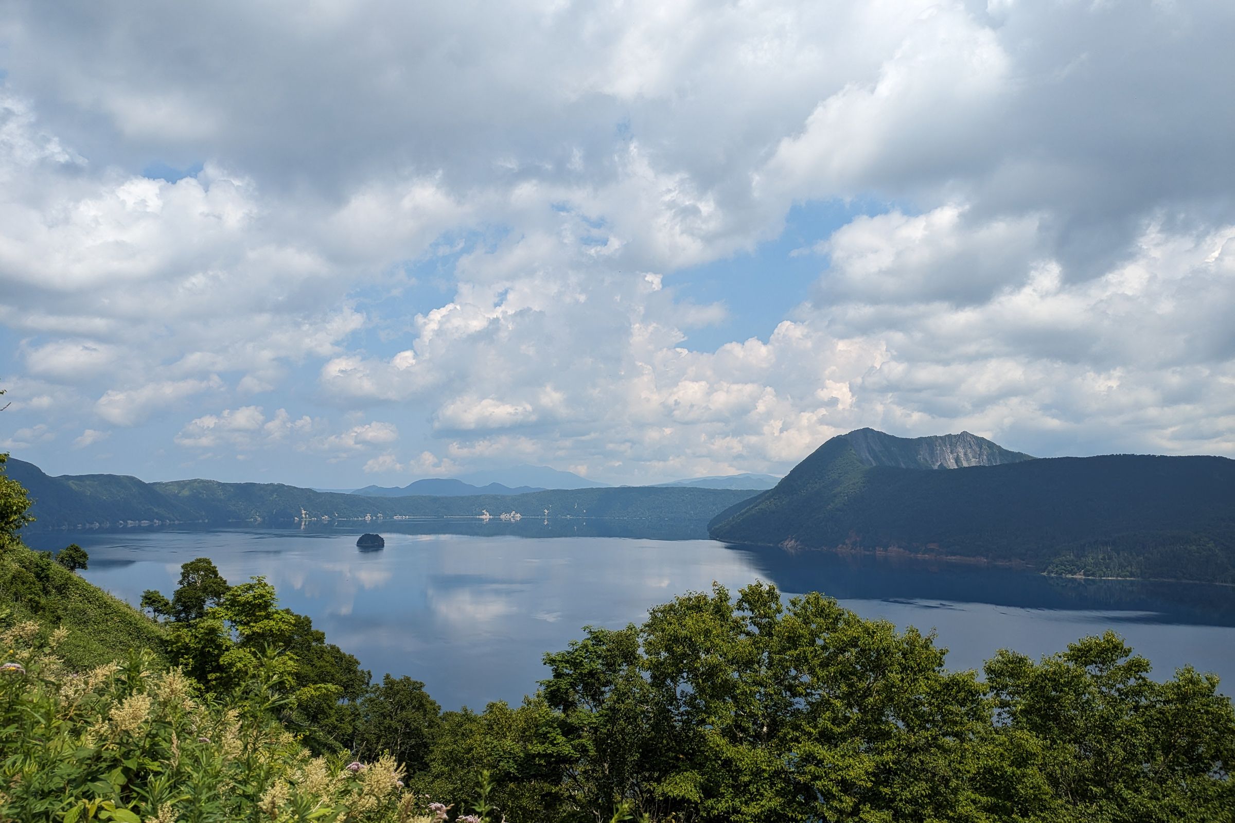 An astonishing view of Lake Mashu & Mt. Mashu.