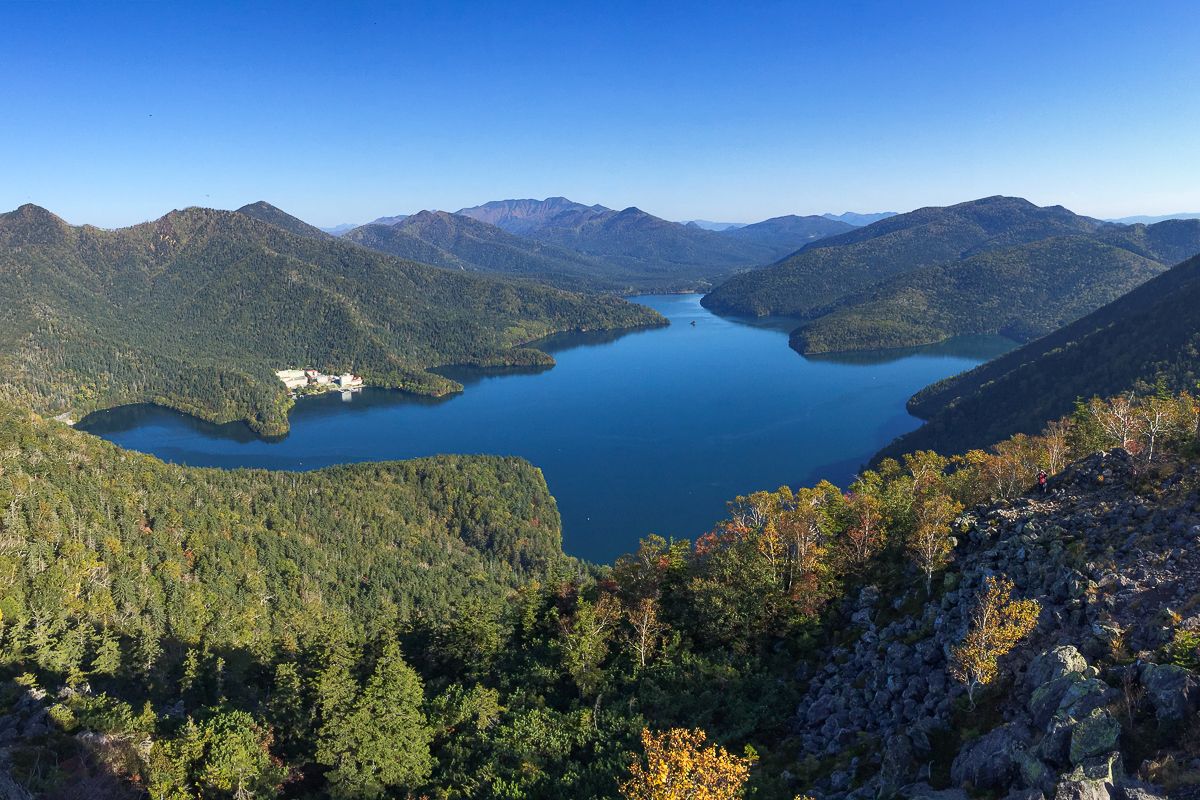 Views of Lake Shikaribetsu from Mt Hakuunzan in Daisetsuzan National Park - Best places to visit in Hokkaido