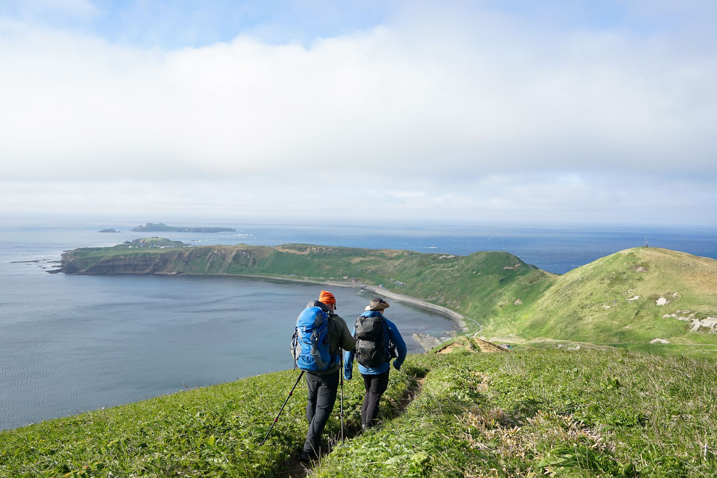 Hiking near Cape Gorota on Rebun Island