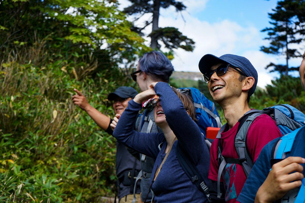 Catching a sight of waterfall in the distance