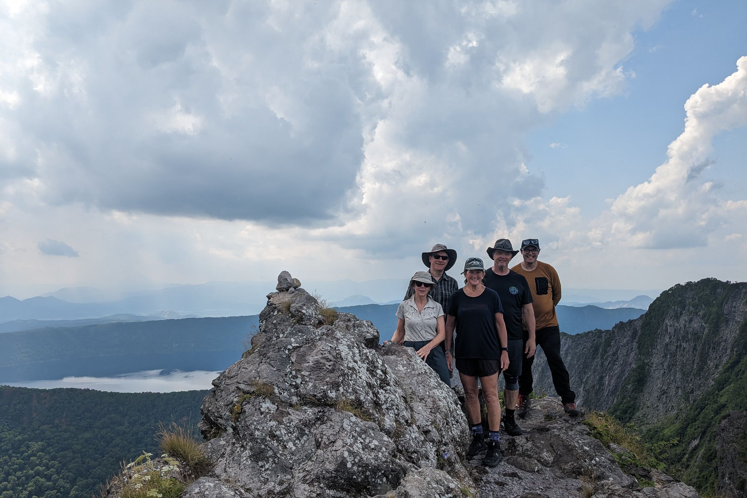 At the summit of Mt. Mashu.