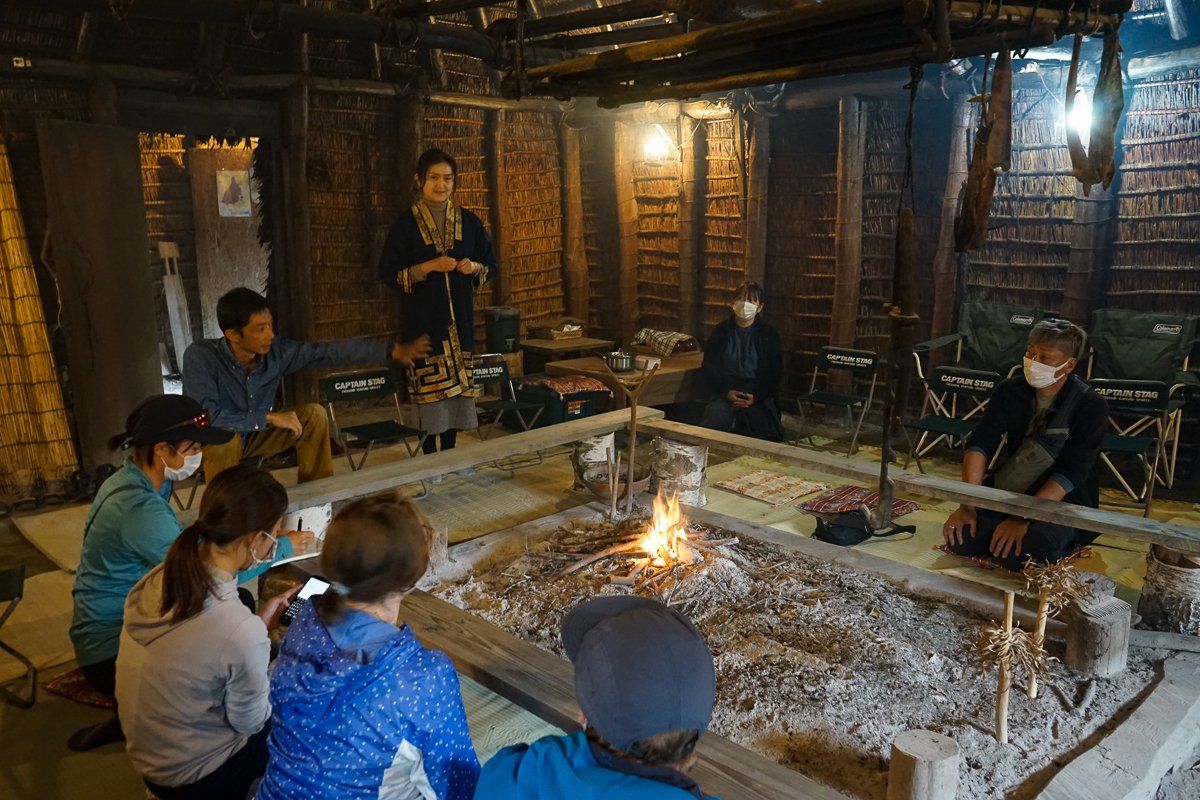 Welcome greeting given by our host in Ainu house