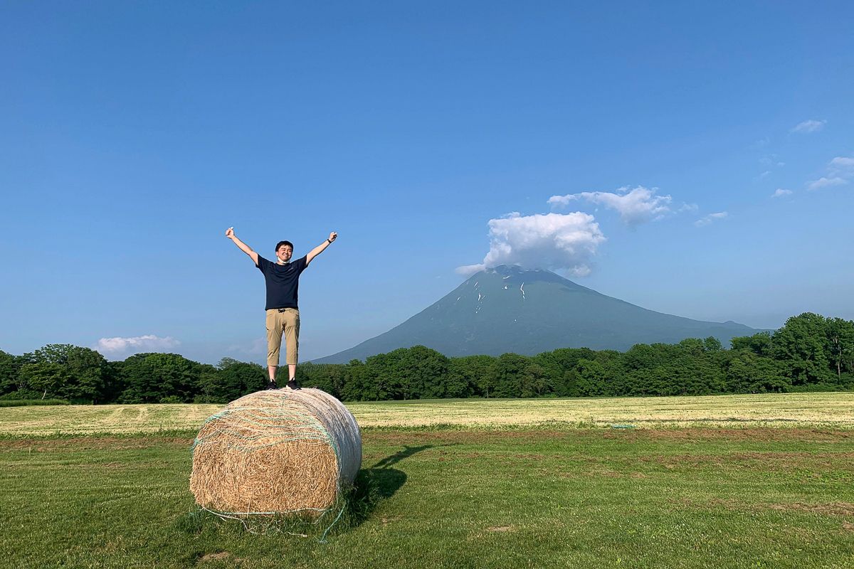 Mount Yotei and the surrounding farmland are the backdrop for day 2 of the tour