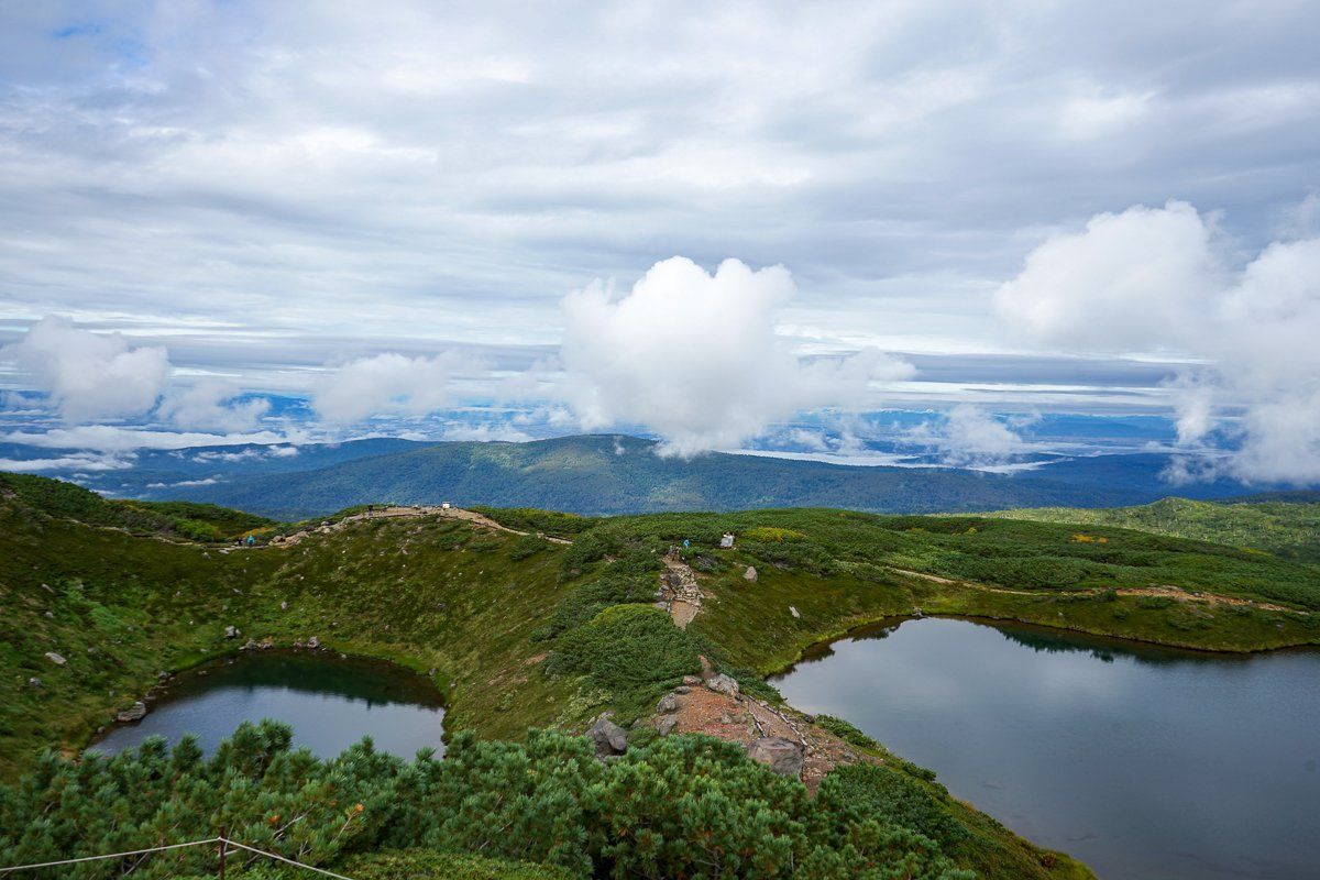 View of Meoto-Ike (married couple ponds)
