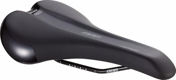 A black bike saddle by the BBB brand