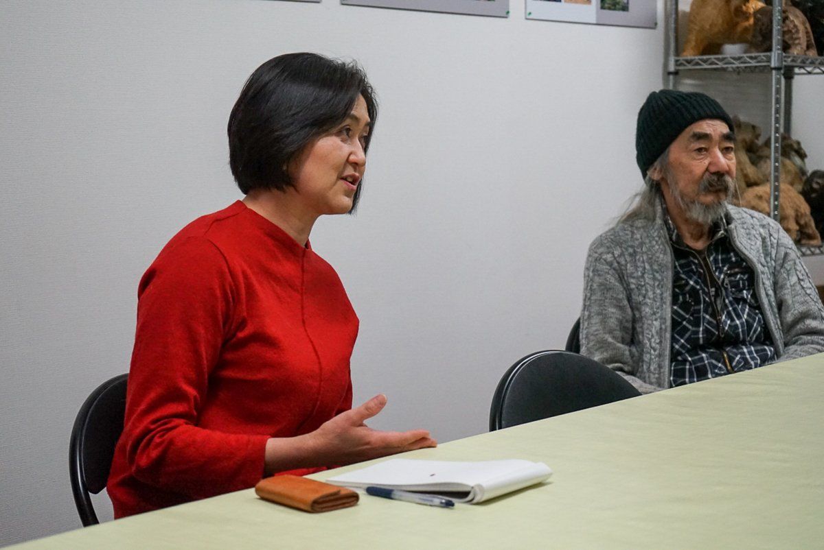 Directors of Kawamura Kaneto Aynu Museum discussing about Indigenous tourism