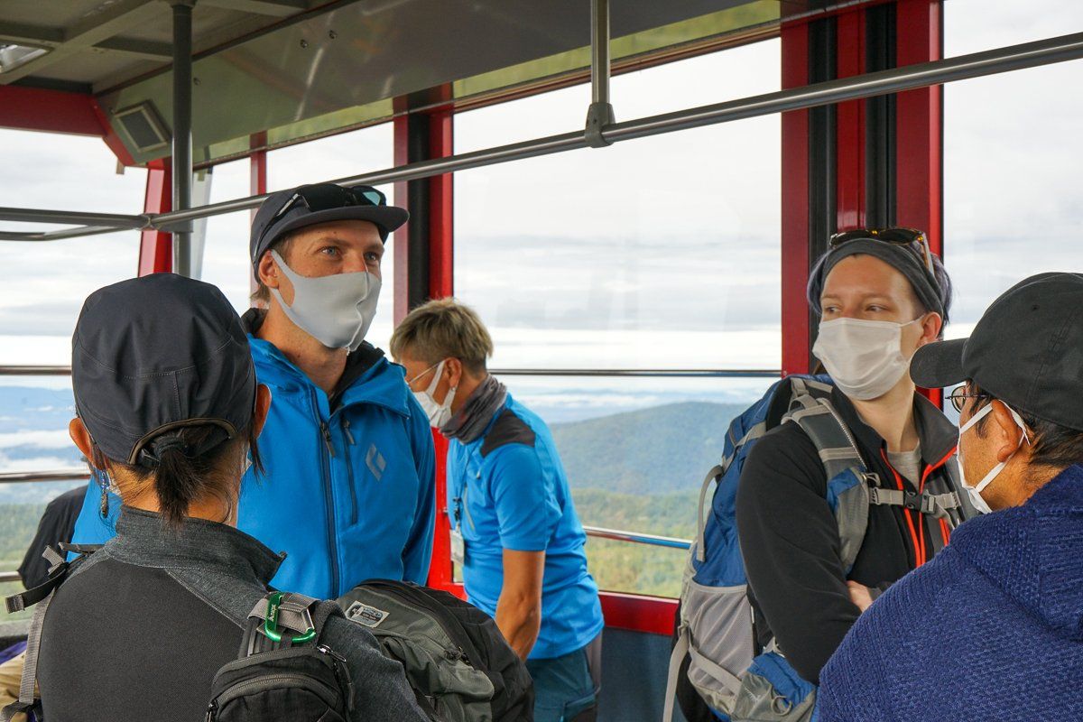 In the Ropeway to Asahidake