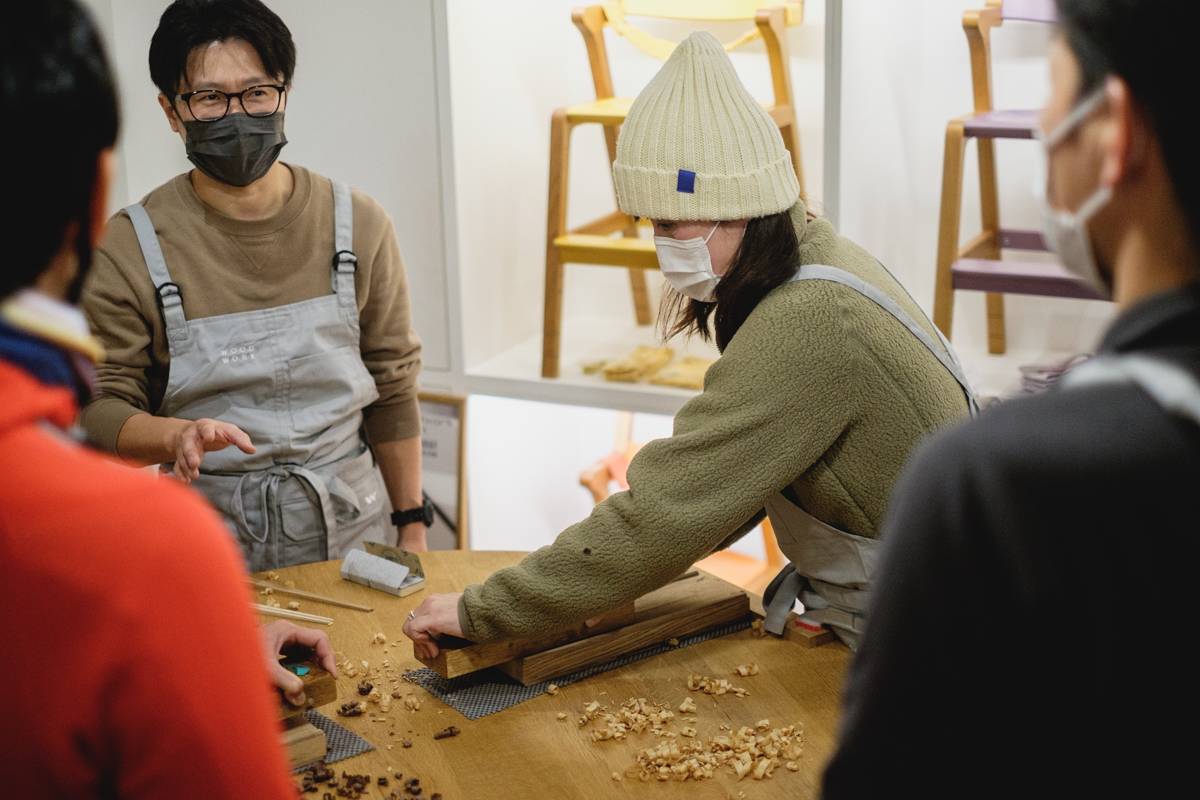 Craft chopsticks workshop in Higashikawa